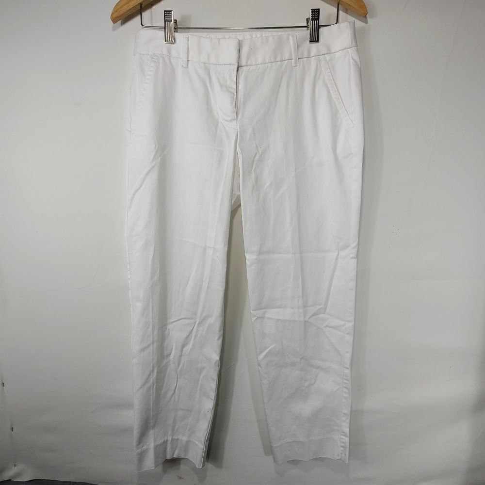 J. Crew White Crop Casual Women's Pants - Picture 2 of 7